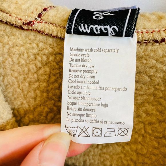 Mac & CO Girls Fleece Plaid Ruffle Cost 6x - Picture 4 of 5